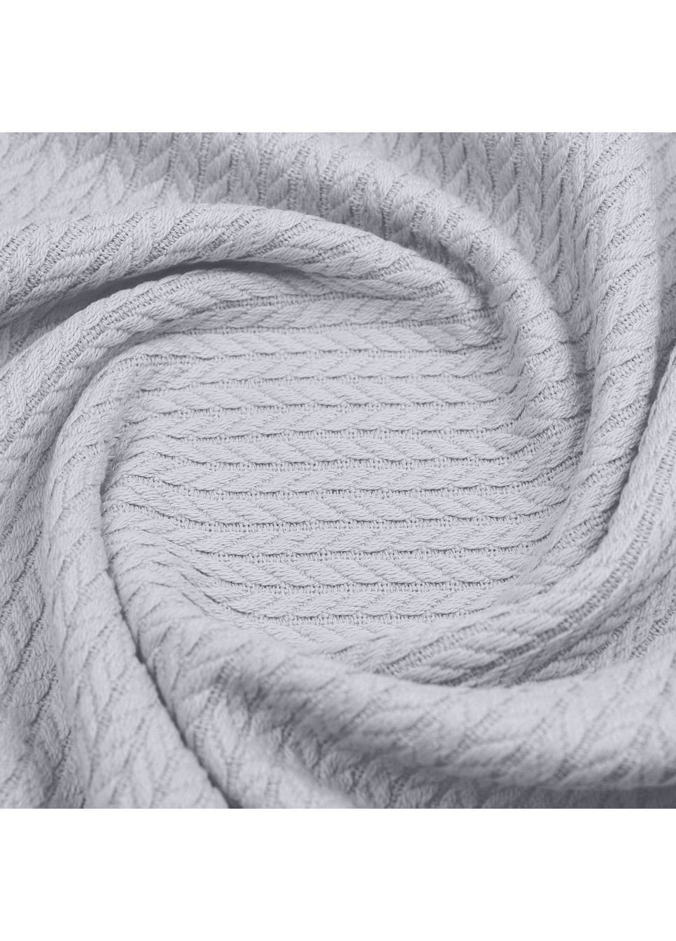 Плед-покрывало косичка 200х220 см Smoky Knitted Braid Серый Cosas (369668576)