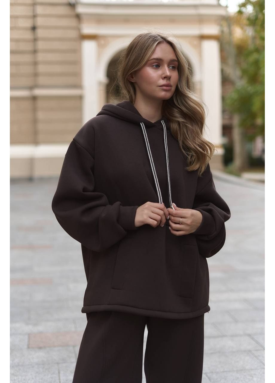 Женский костюм худые с джогерами из турецкой тринитки на флисе ❄️❄️❄️ Україна (367049350)