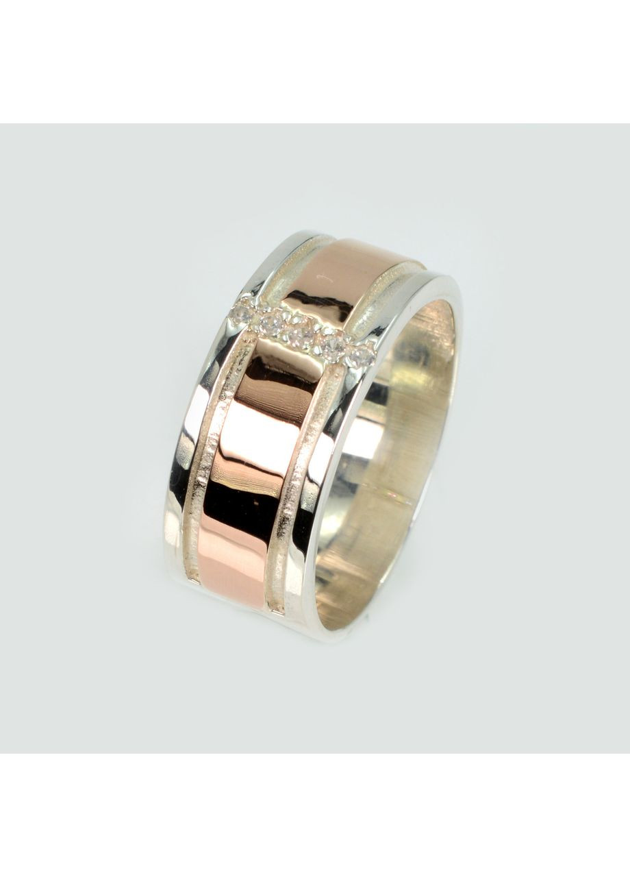 Обручальное кольцо из серебра с золотом Silver Style (367112100)
