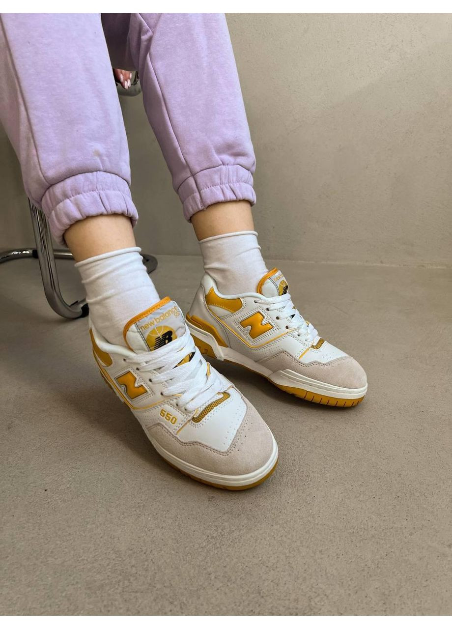 КРОСІВКИ ЖІНОЧІ NEW BALANCE 550 YELLOW НЬЮ БЕЛАНС 550 No Brand бежеві демісезони (369390478)