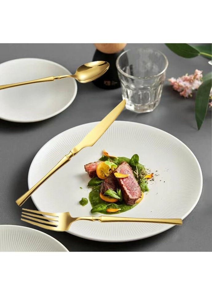 Набор столовых приборов 10791 4 предмета золотистый No Brand (324031662)