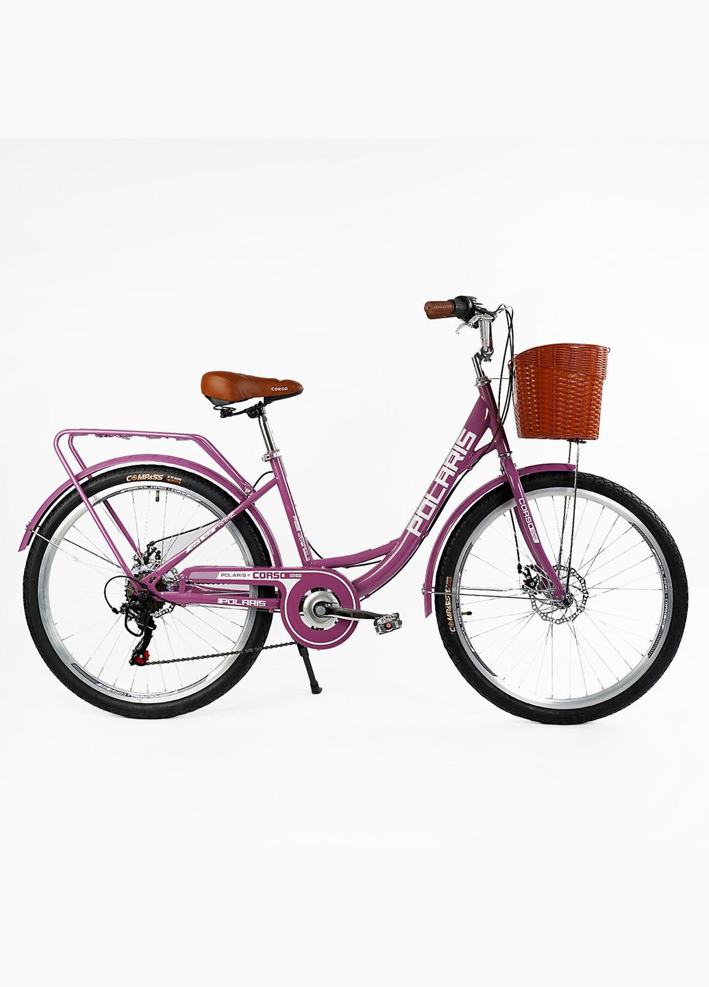 Велосипед міський «Polaris» 26 дюймів (PS-91606) + КОШИК Corso (324618723)