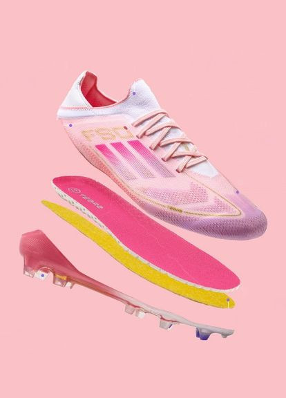 Розовые футбольные бутсы No Brand без шнурков