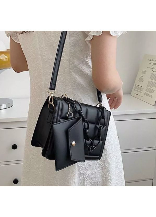 Сумка кросс-боди с кошельком женская черная (RN-213) No Brand (351378666)