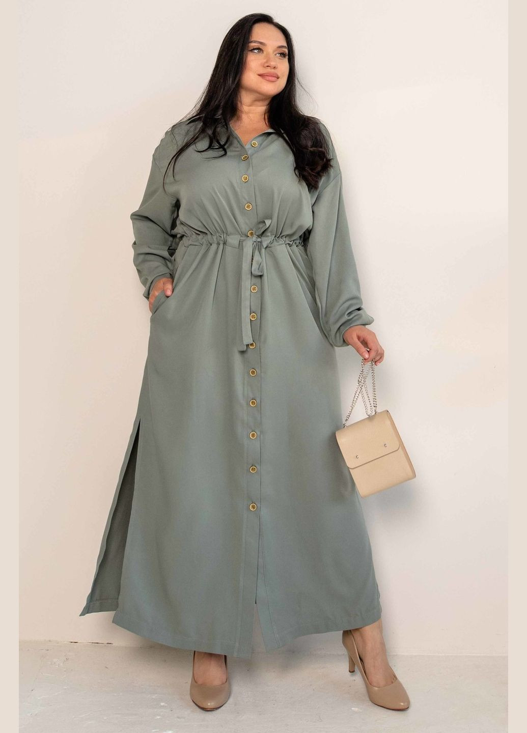 Оливковое деловое, кэжуал, праздничный платье ри мари джади пл 1121 рубашка RiMari