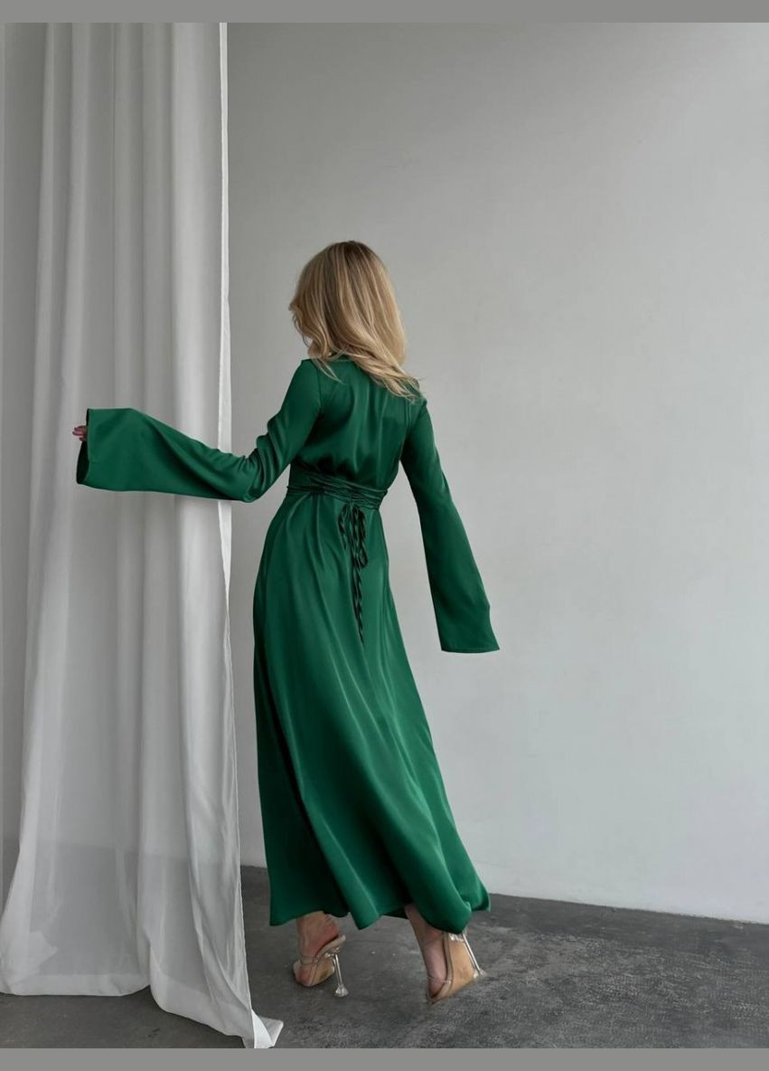 Зелена вечірня плаття JadFashion однотонна