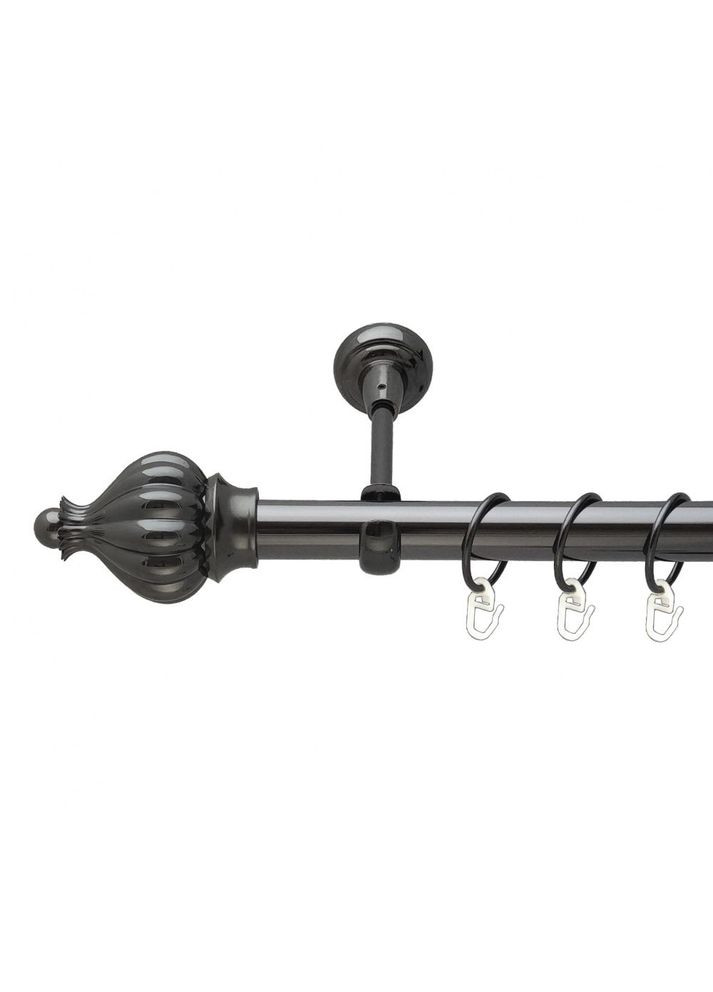 Карниз Таджа металевий однорядний відкритий гладка труба Онікс 25 мм 160 см (6706586) ORVIT (300795519)