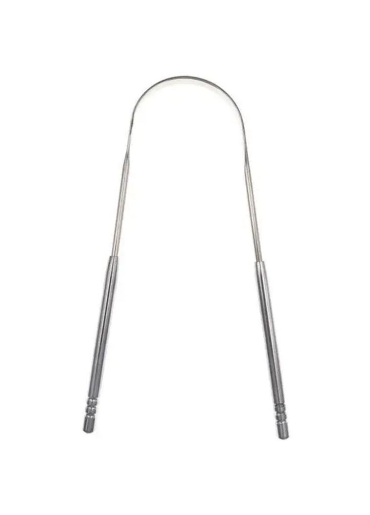 Медичний гігієнічний скребок для чищення язика з нержавіючої сталі 1 шт No Brand (315933210)