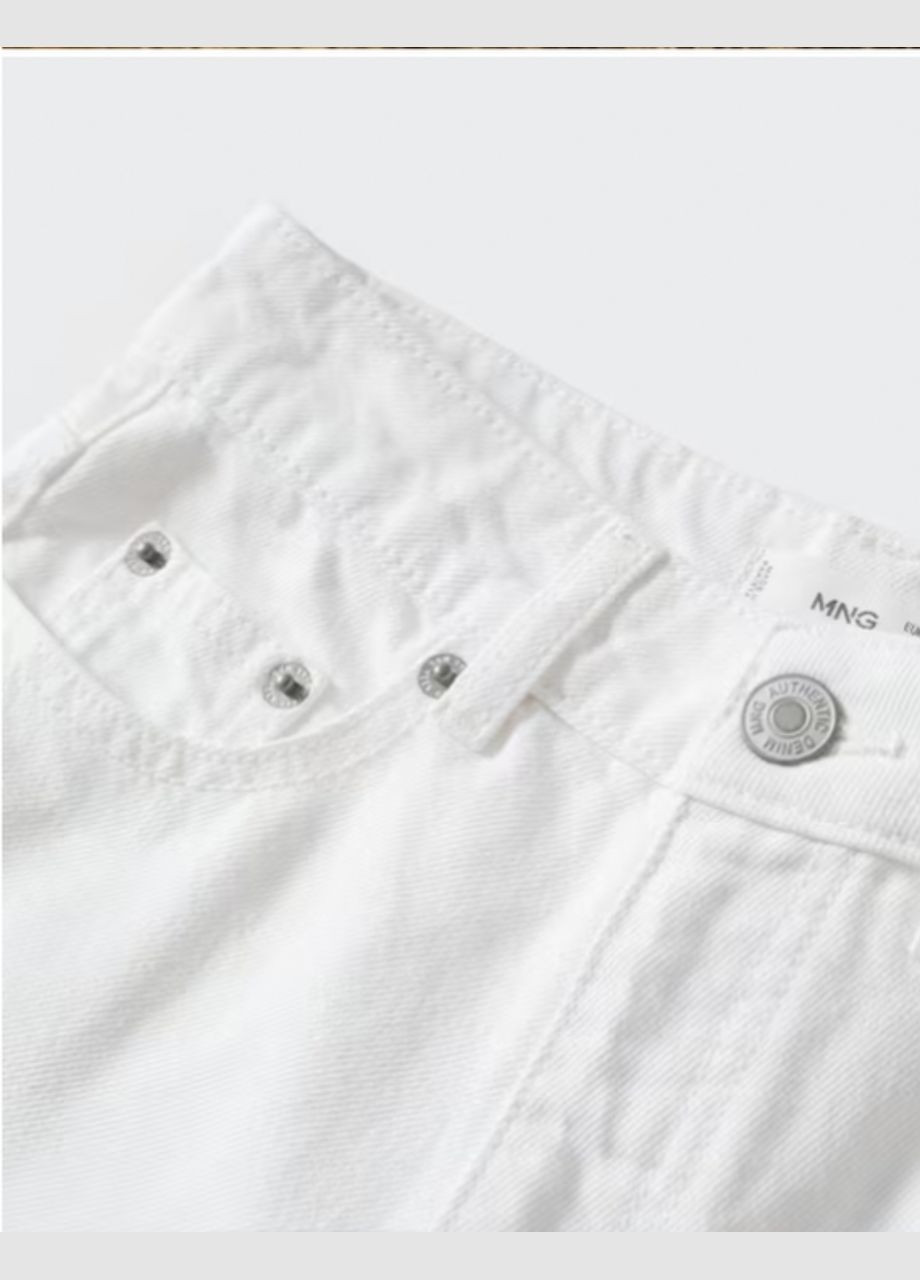 Белые джинсы маломерные з розрізом анкл Mango - (316629163)