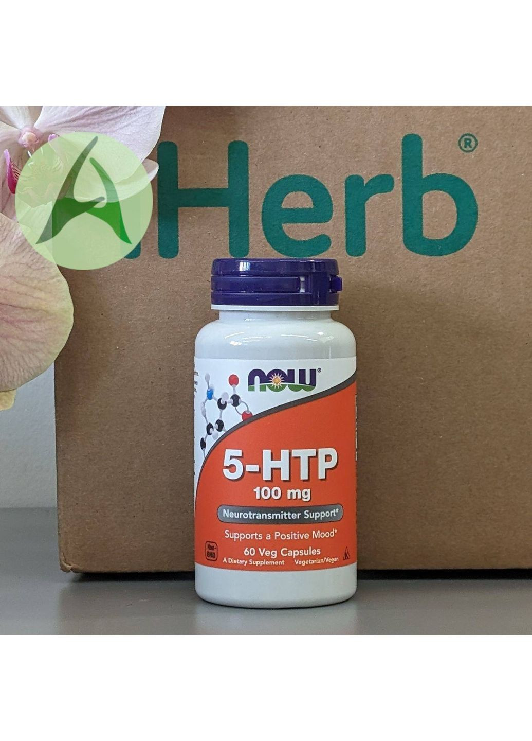 5-гидрокситриптофан, 5-HTP, 100 мг, 60 капсул Now Foods (361858650)