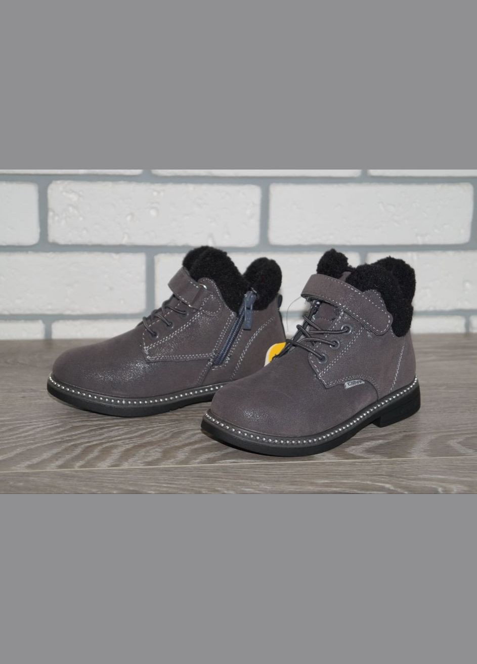Зимові черевики для дівчаток сірі Clibee (282620157)
