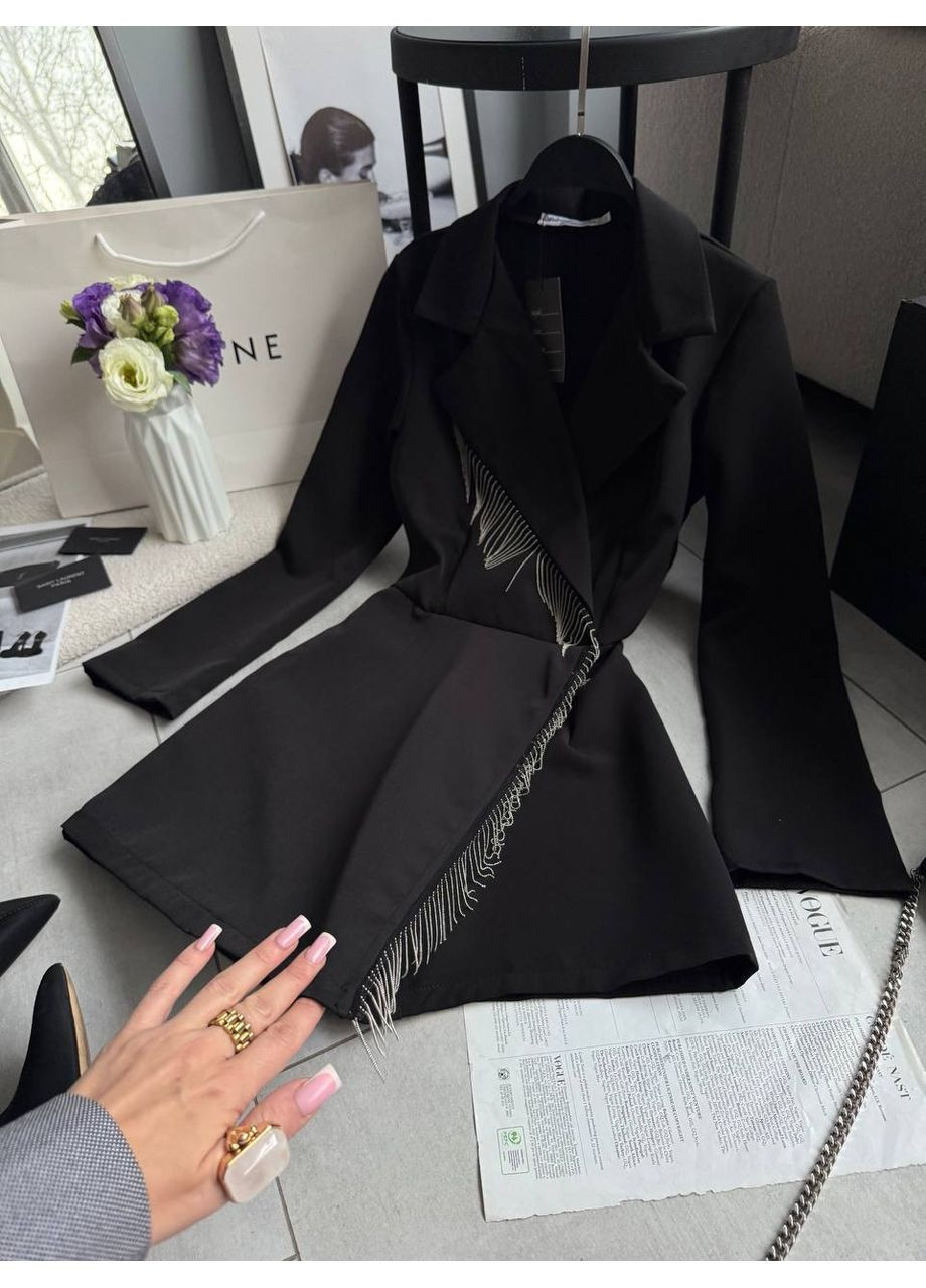 Комбінезон зі щільної костюмки – ЗАМІРИ В ОПИСІ DK/DL Мода без кордонів однотонний чорний святковий