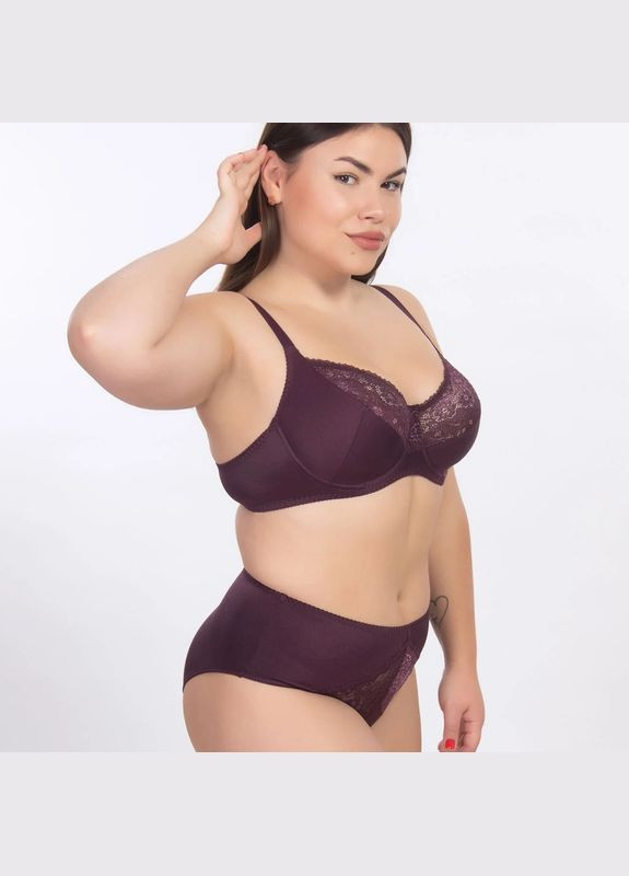 Сливовый бюстгальтер на косточках с мягкой чашкой Elita с косточками