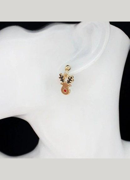 Набір новорічних сережок олень, перли, коло, 3 пари - 4488 Fashion Jewelry (336949801)