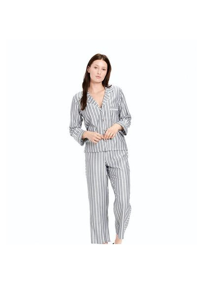 Сіра всесезон піжама сорочка + брюки UGG Katharine Stripe Pajama Set
