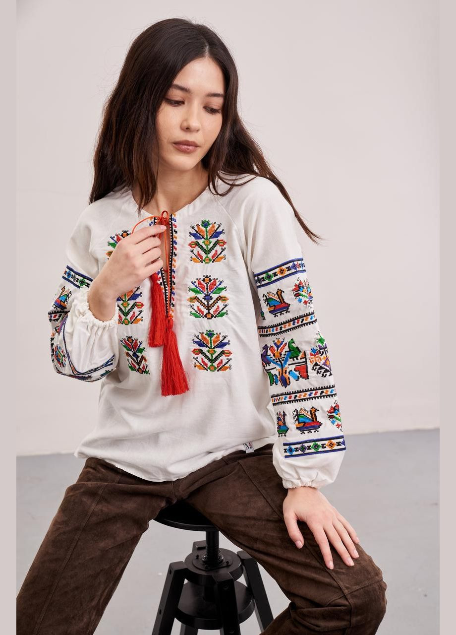 Женская вышиванка "Подольская" (белая) MEREZHKA (288644920)