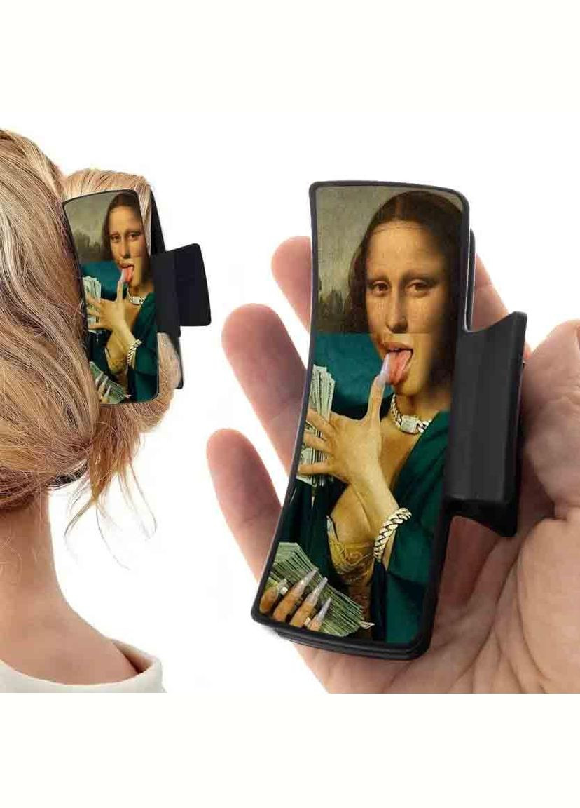 Заколка крабик для волос женская зажим шпилька #0002 черная No Brand (315631015)