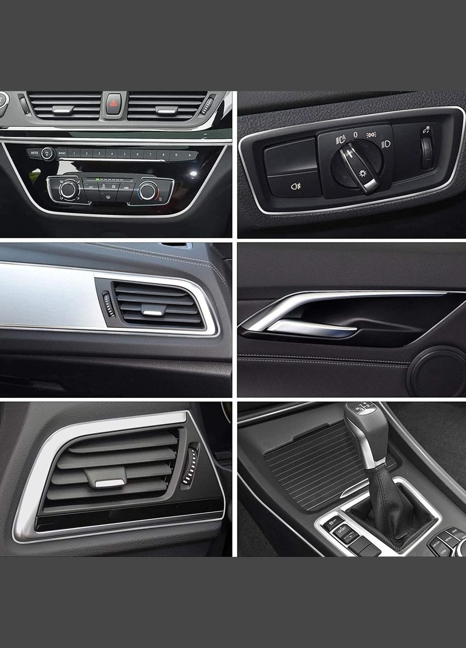 Декоративна молдинг стрічка для салону 5 метрів срібло No Brand (362345675)