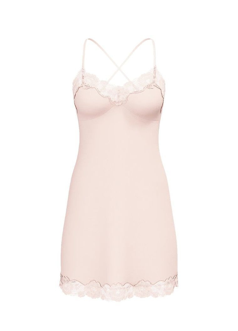 Сукня для сну Ribbed Modal & Lace Cross-Back Slip Dress Victoria's Secret (368152072)