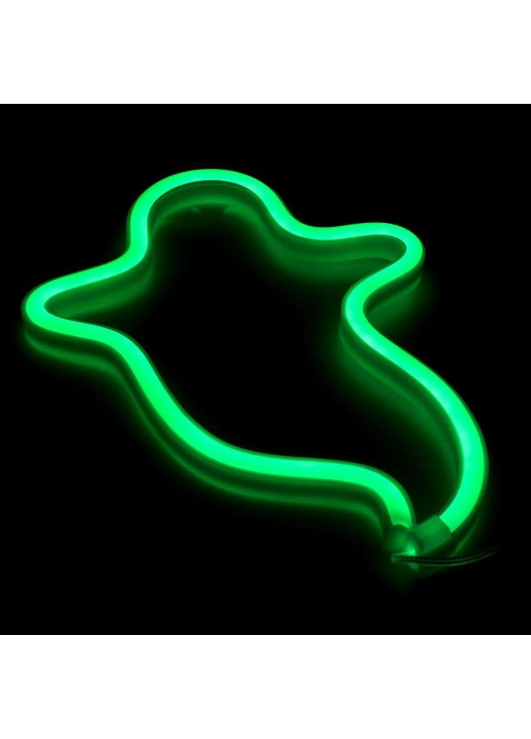 Настенный декоративный неоновый светильник "Призрак" зеленый на батарейках/USB 25.5*19 см Smarti (371330727)
