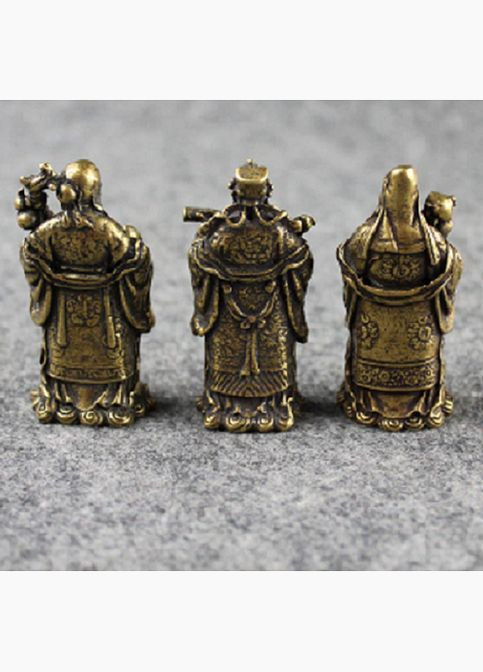 Винтажные ретро мини статуэтки будды три бога благословения богатство настольное украшение феншуй No Brand (292260441)