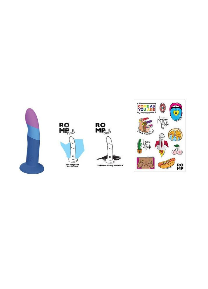 Фалоімітатор нереалістичний Piccolo для стимуляцій точок P і G, фіолетовий/синій Romp (331169595)