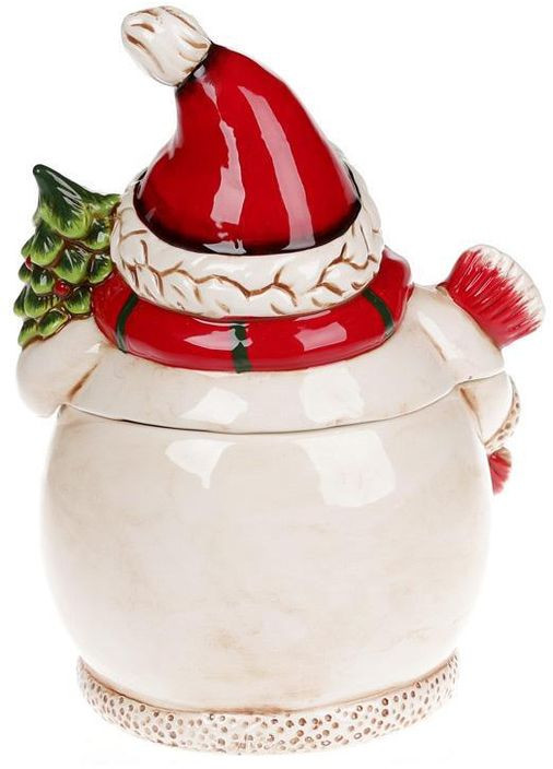 Банка для новорічних солодощів "Тріо сніговиків" 1л керамічна Bona (365248118)