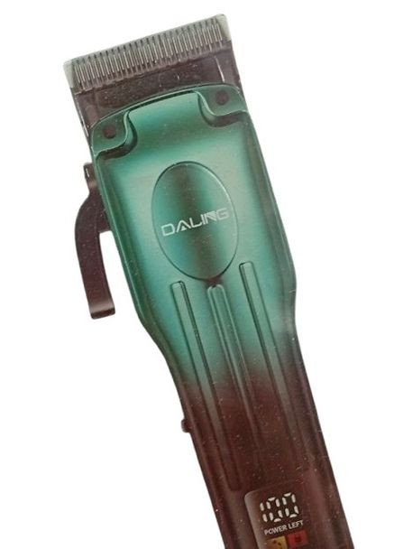 Акумуляторна чоловіча машинка для стрижки волосся DL-0061 5Вт 2000 мАг ЖК дисплей Зелений/Коричневий No Brand (357208072)