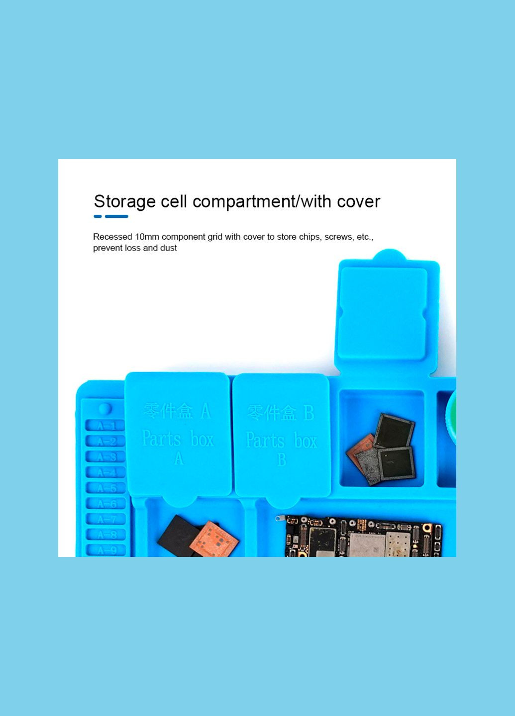 Килимок монтажний BST-160 термостійкий силіконовий для ремонту телефонів техніки Best (322566184)