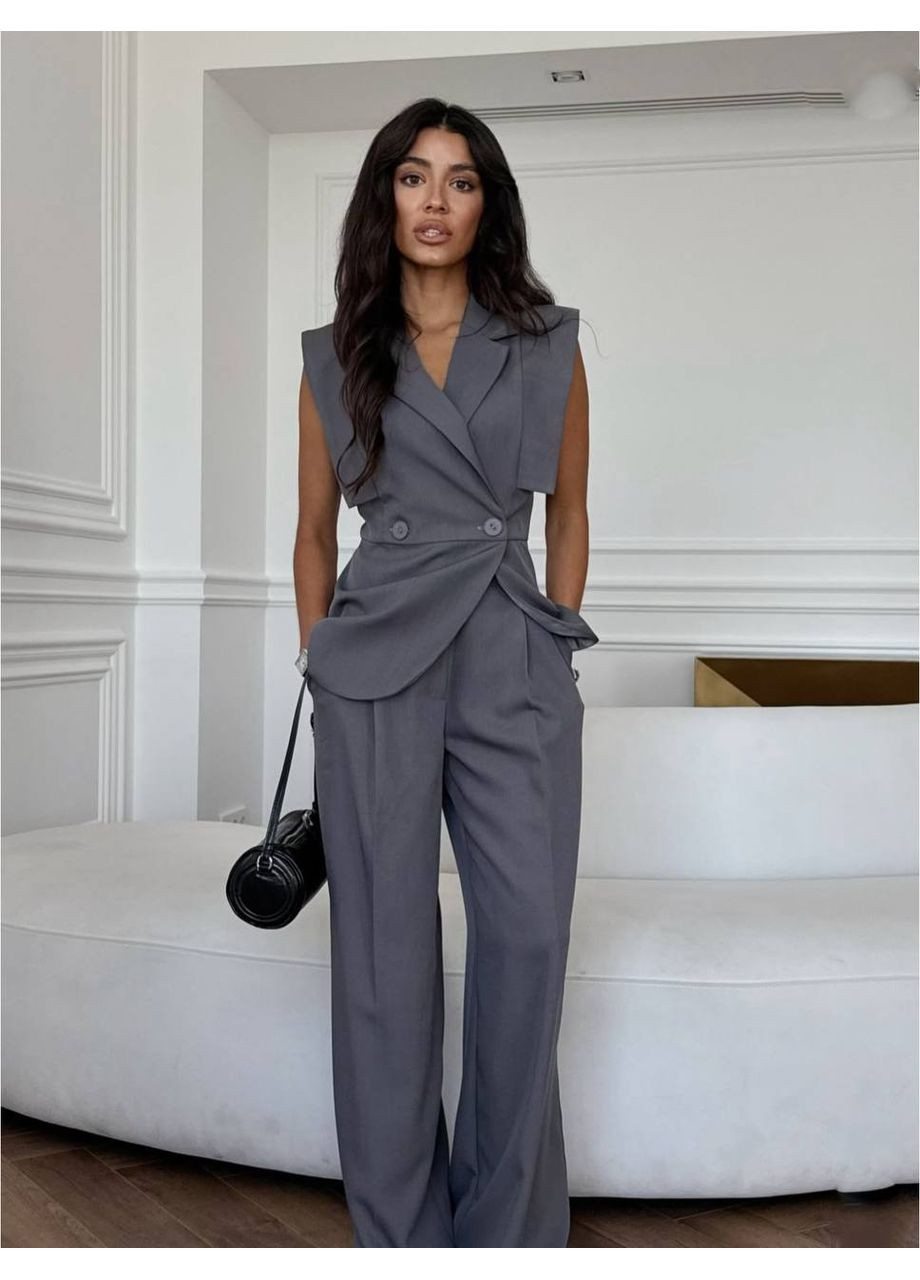 Жіночий костюм брюки та жилет No Brand (353393780)