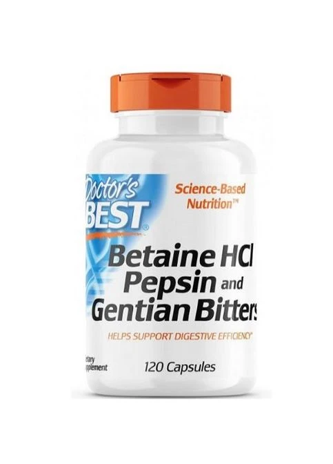 Betaine HCL, Pepsin and Gentian Bitters 120 Caps Doctor's Best (311675304)