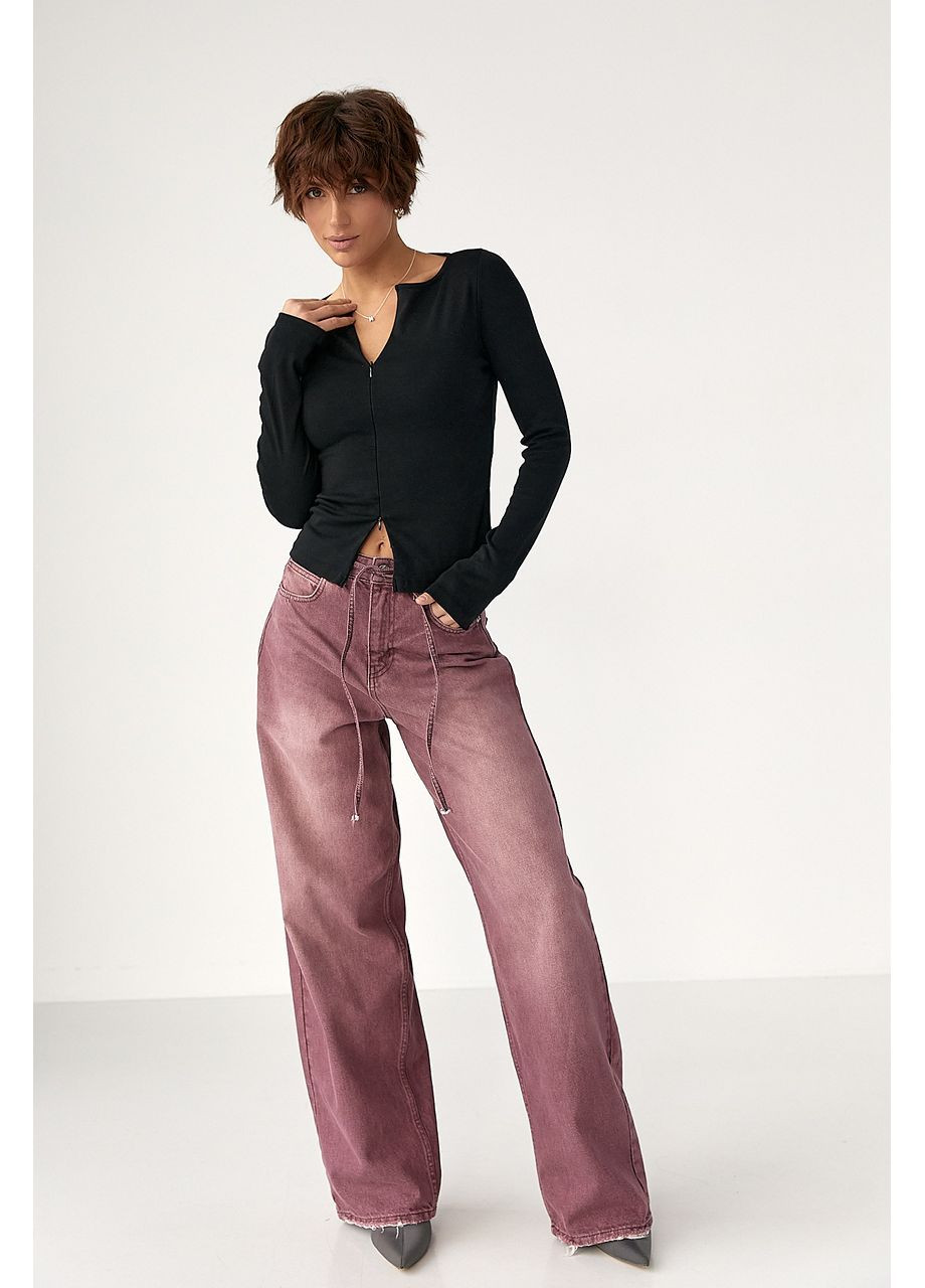 Приталений лонг на блискавці - молочний колір Lurex (370601990)