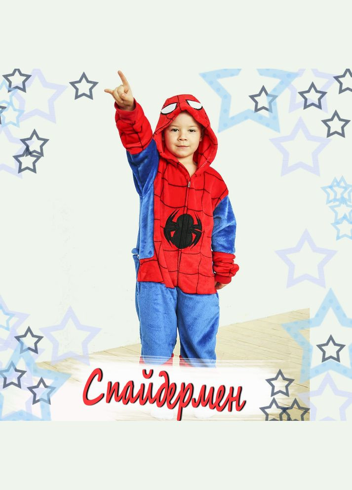 Піжама костюм Кігурумі Спайдермен р.100-150(людина-павук), для дітей No Brand (301083414)