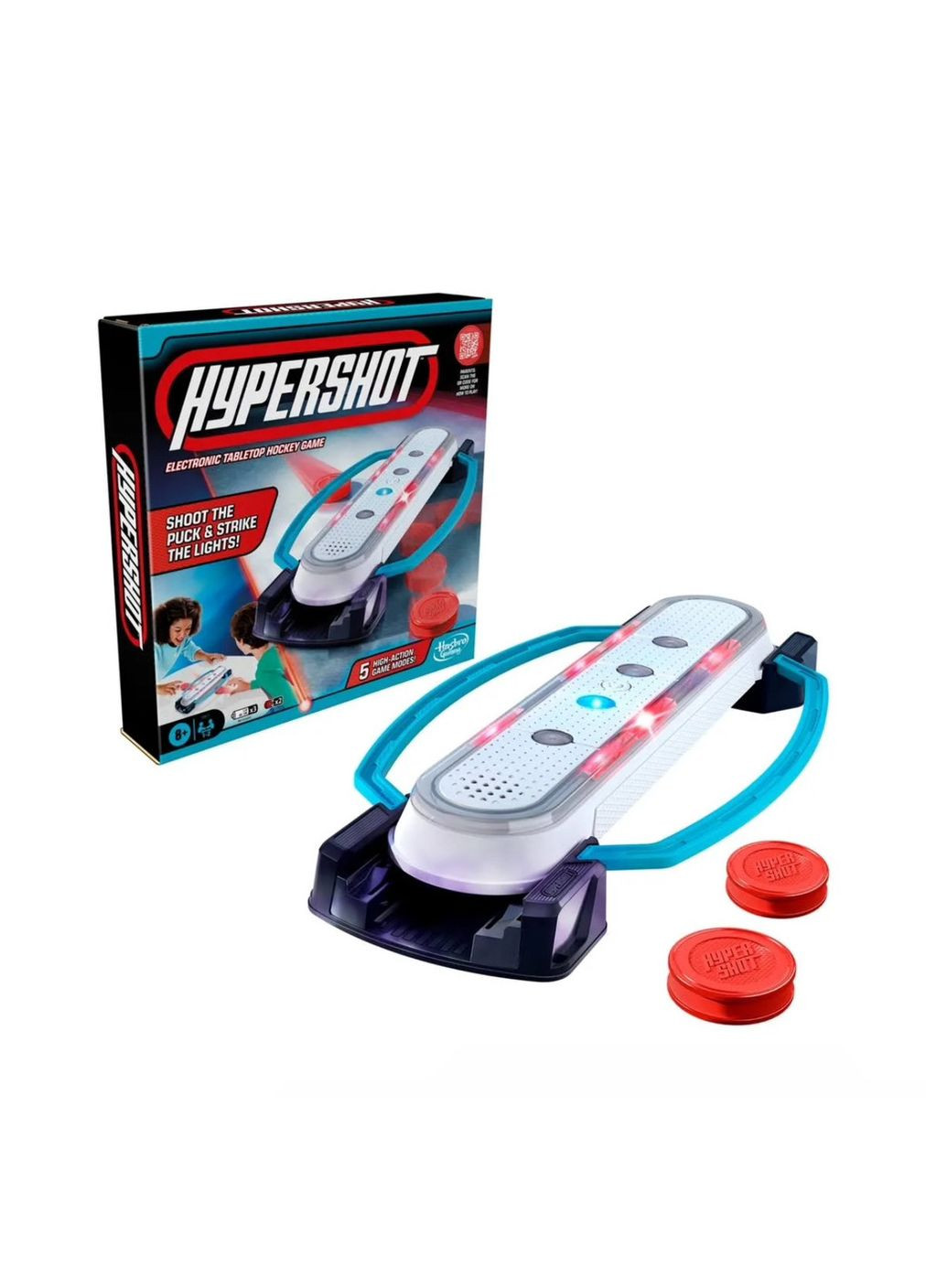 Електронний настільний хокей Hypershot 5 ігор в 1, Electronic Tabletop Hockey Game, настільний аерохокей Hasbro (334714347)