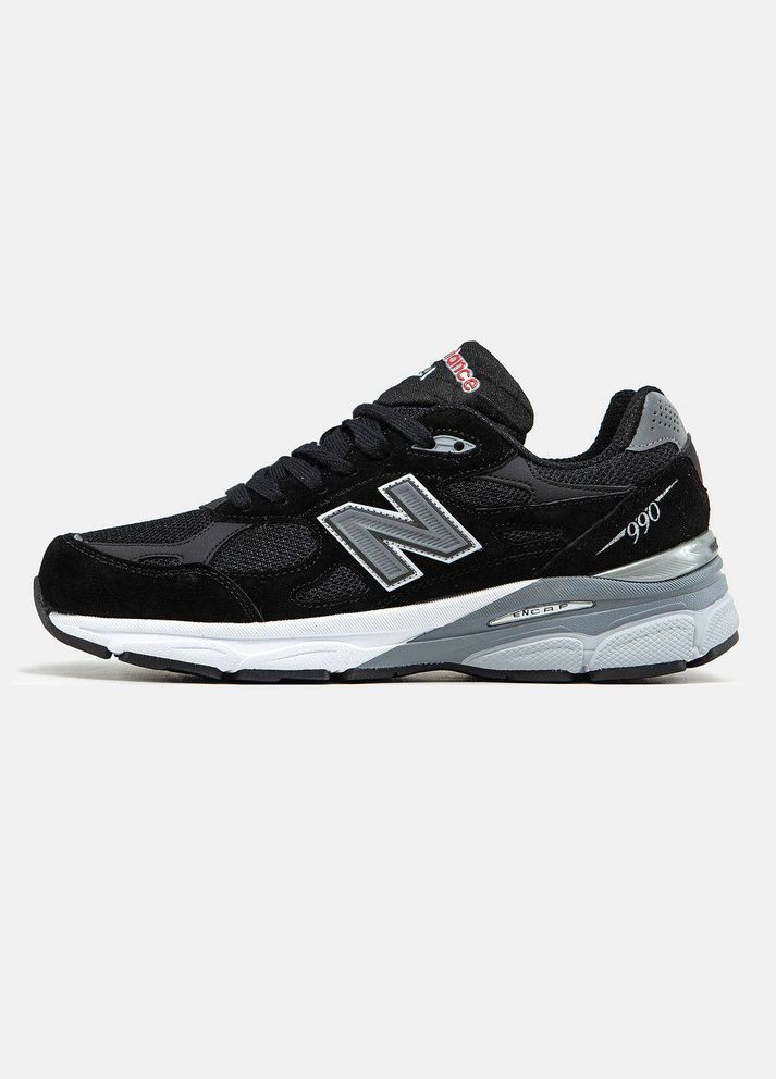 Чорно-білі Осінні чоловічі кросівки black/white New Balance 990 v3