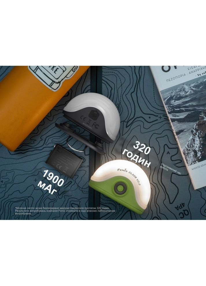 Фонарь кемпинговый CL20R V.2.0, зеленый Fenix (370672671)