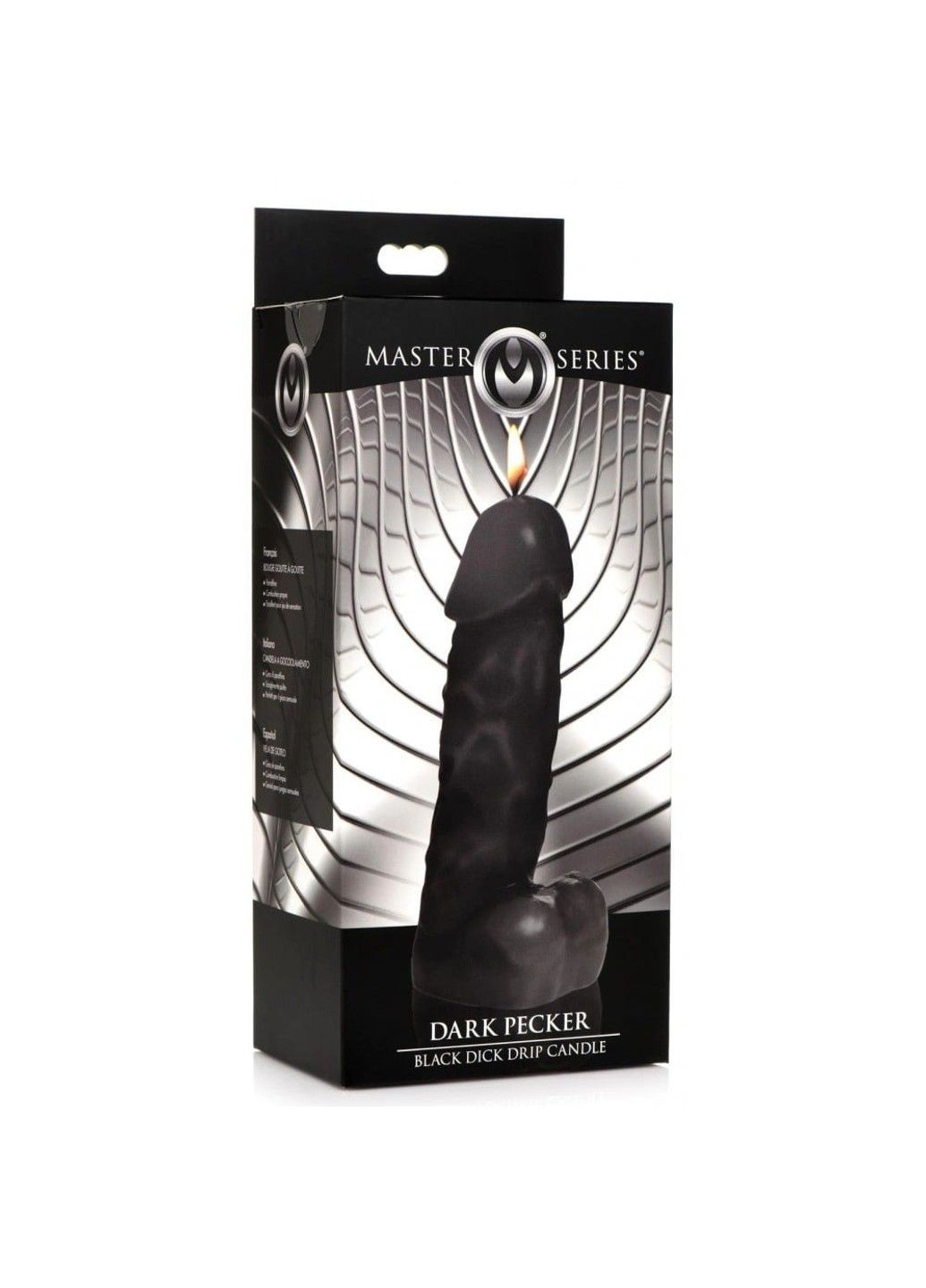 Низкотемпературная свеча пенис, черная Master Series (289466049)