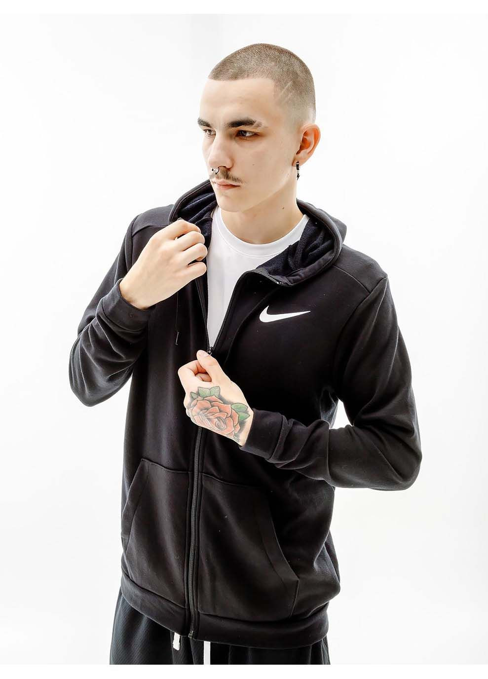 Мужская Толстовка M NK DRY HOODIE FZ FLEECE Черный Nike (333958185)