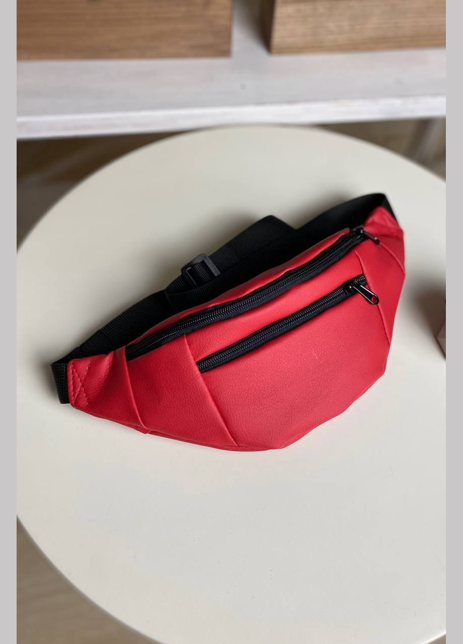 Красная сумка бананка на грудь на пояс Prime red матова No Brand (293943095)