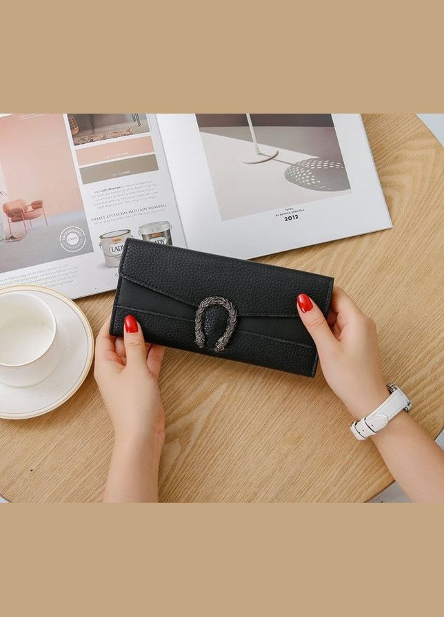 Женский кожаный клатч с подковой экокожа, стильный портмоне для девочек Подкова Черный(BRT) Brettani (336552319)