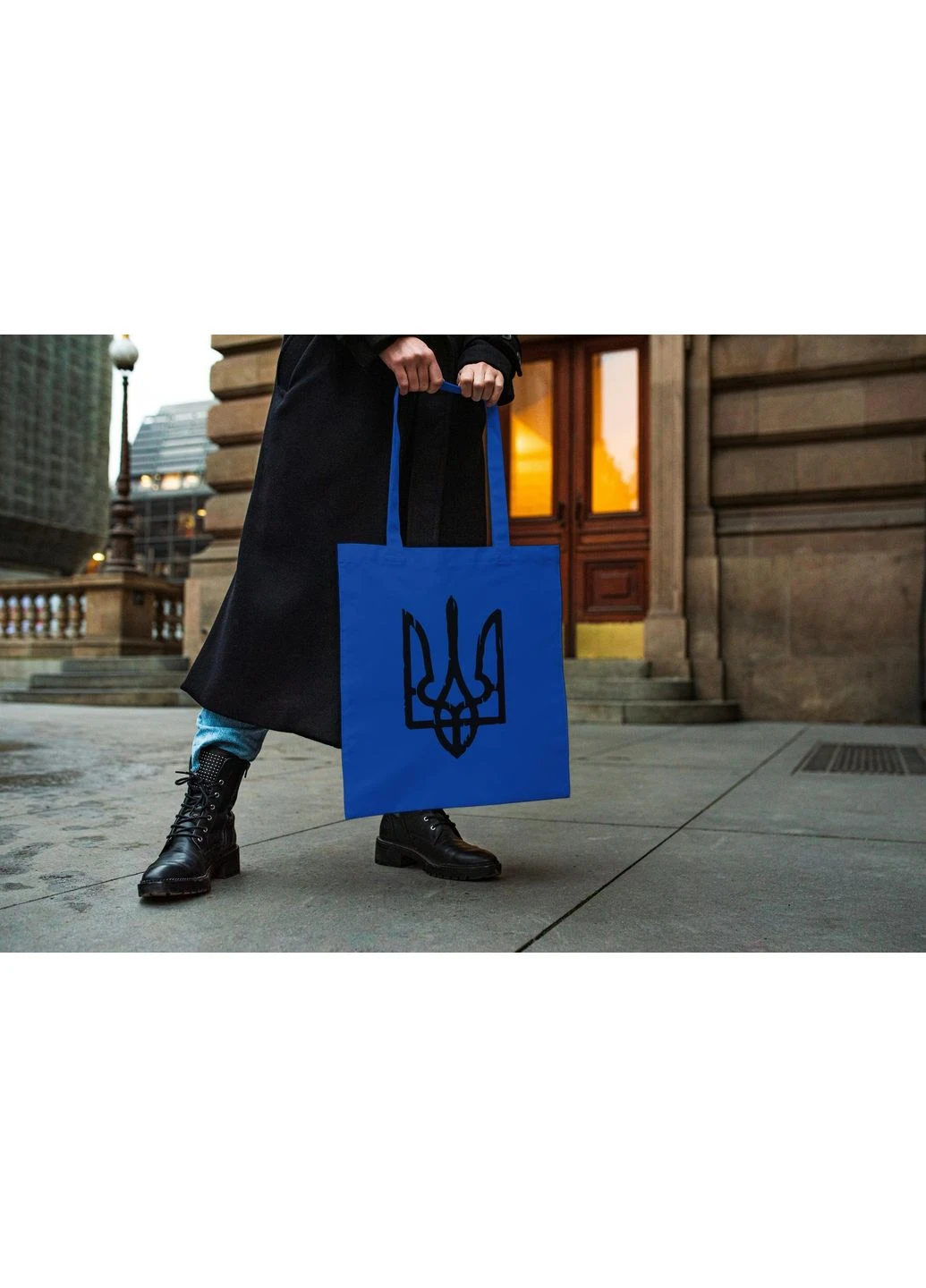 Сумка шопер Герб України Синя шоп0137 No Brand (402624547)