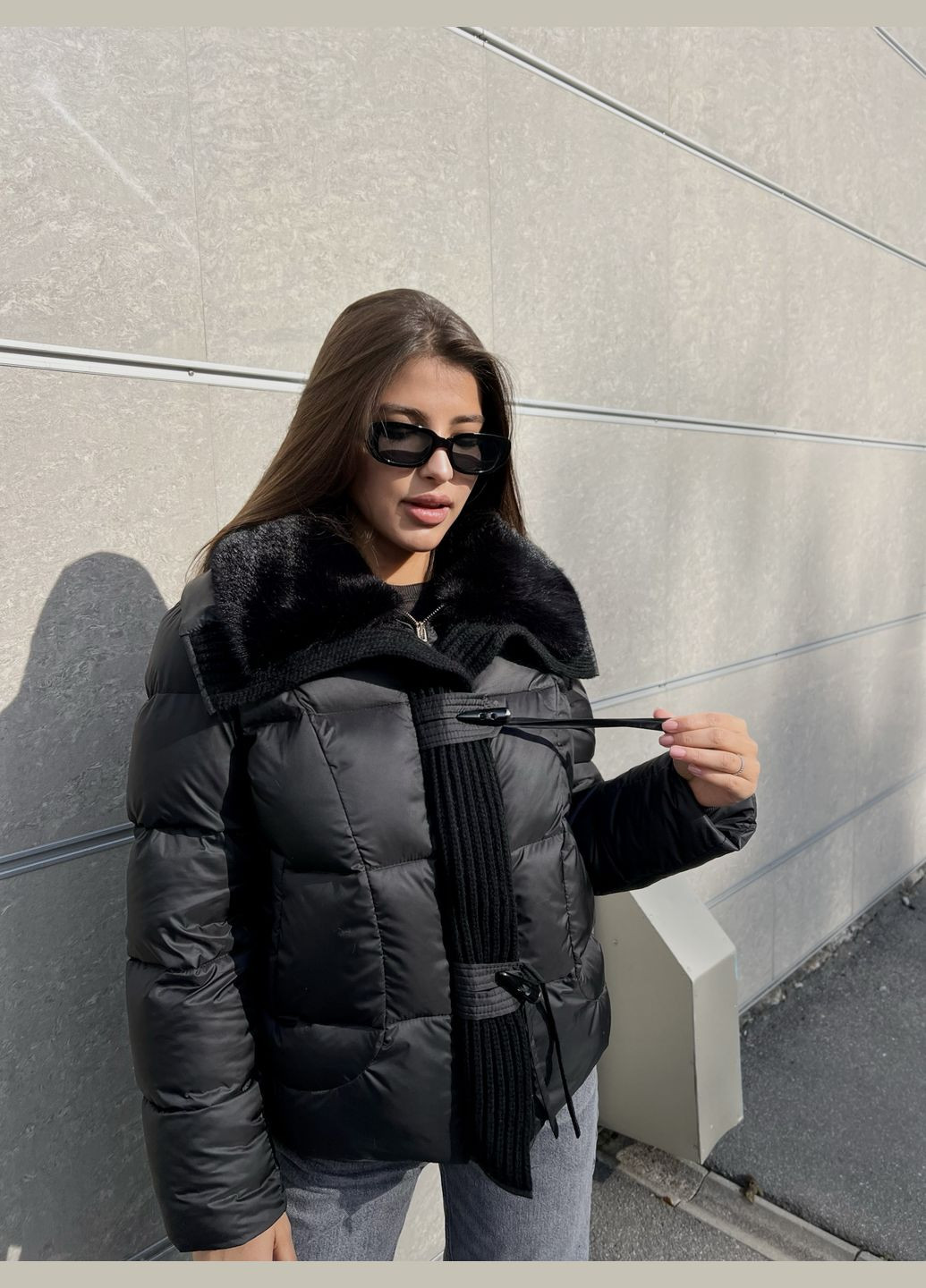 Черная зимняя куртка MN