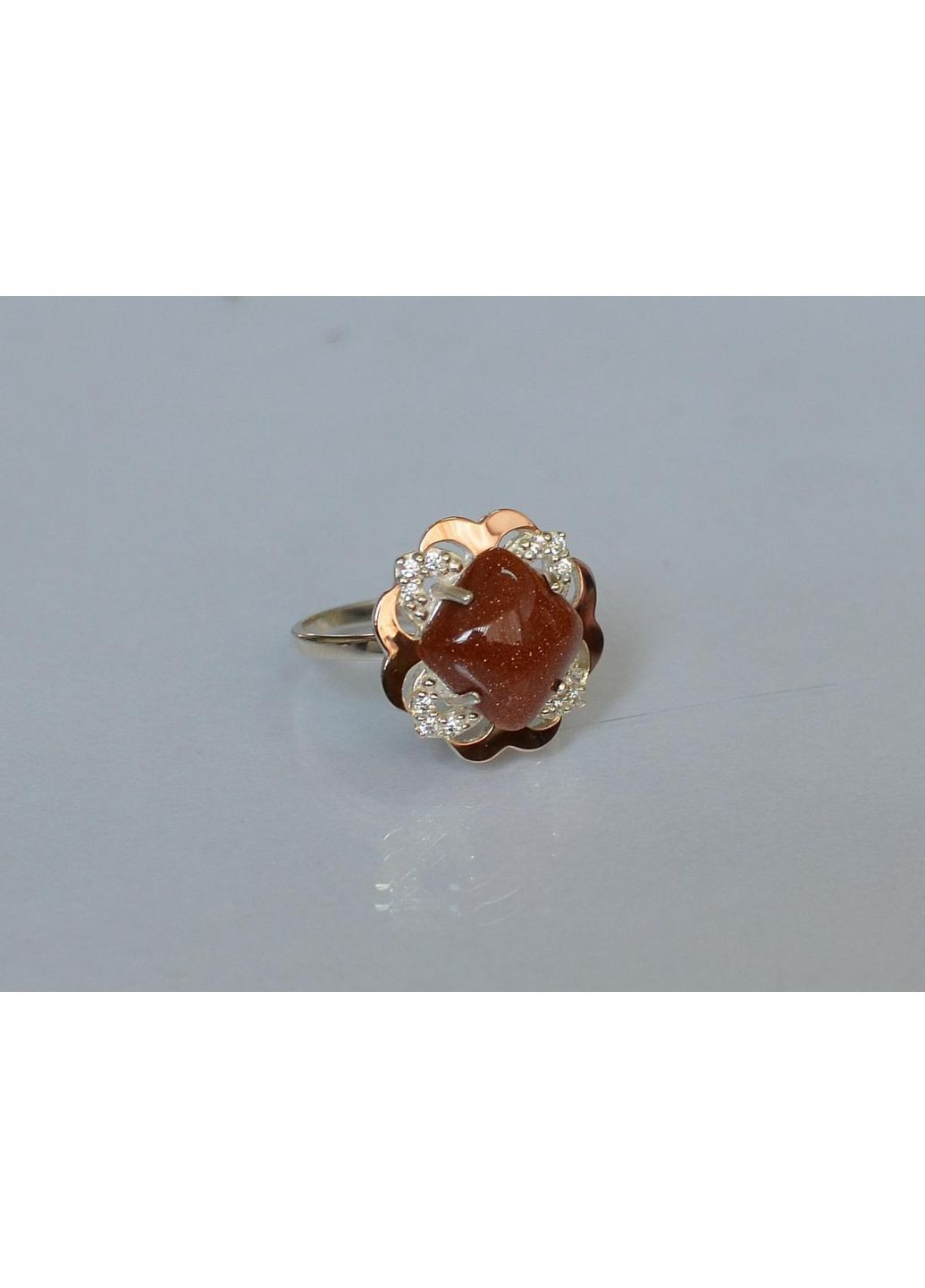 Серебряная кольца с золотыми вставками Silver Style (367112243)