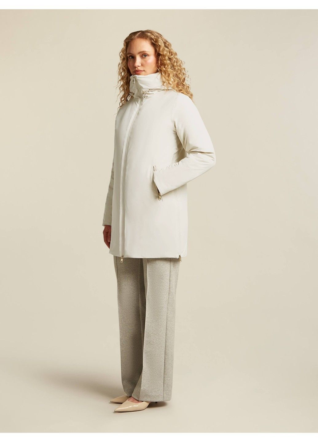 Молочна зимня жіноча куртка haven молочна Beaumont