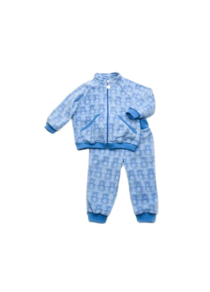 Голубой костюм флисовый для малышей унисекс модный карапуз мишки Trendy Tot 03-00828_000000003
