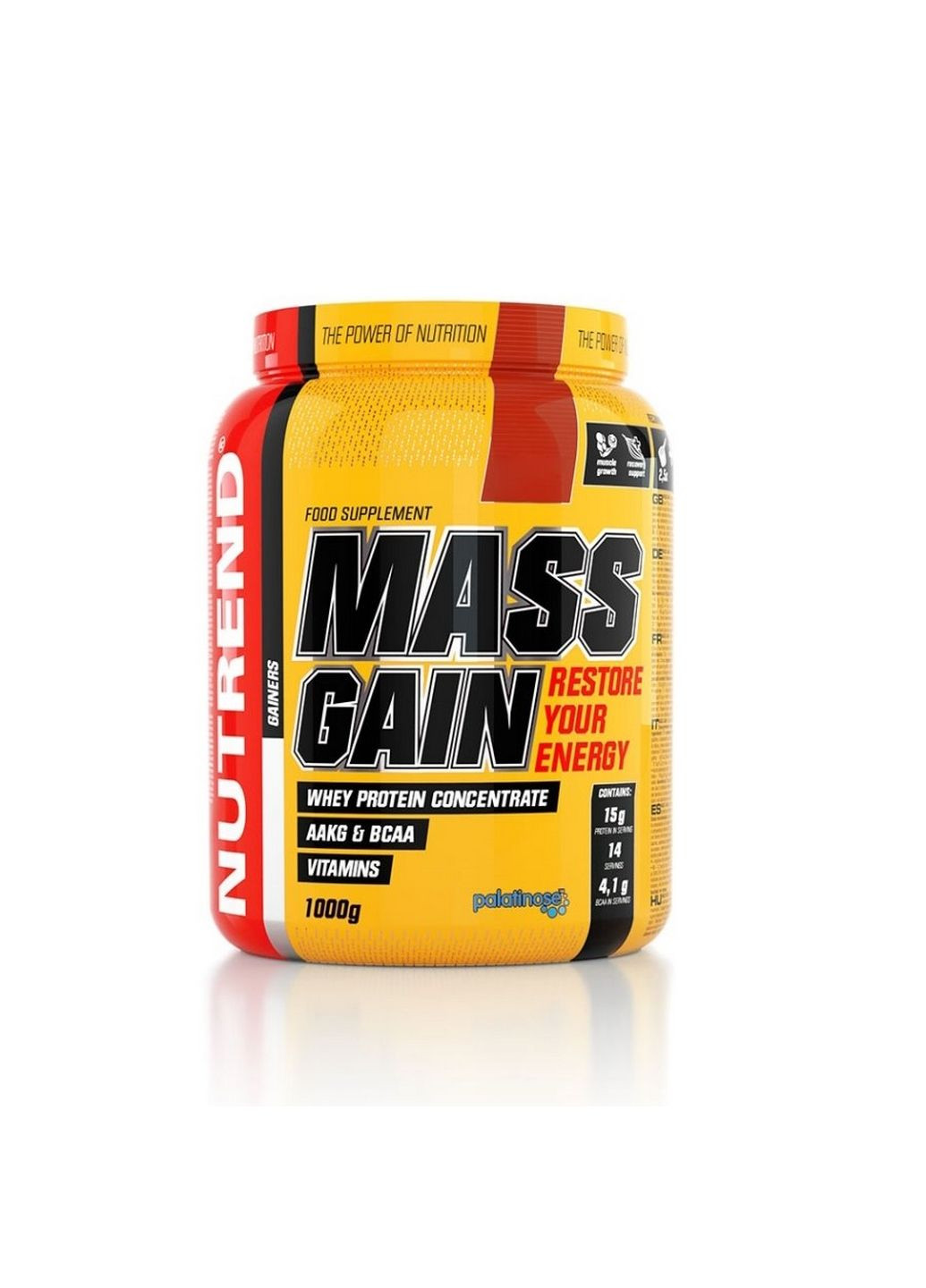 Гейнер Mass Gain, 1 кг Бисквит Nutrend (293341412)