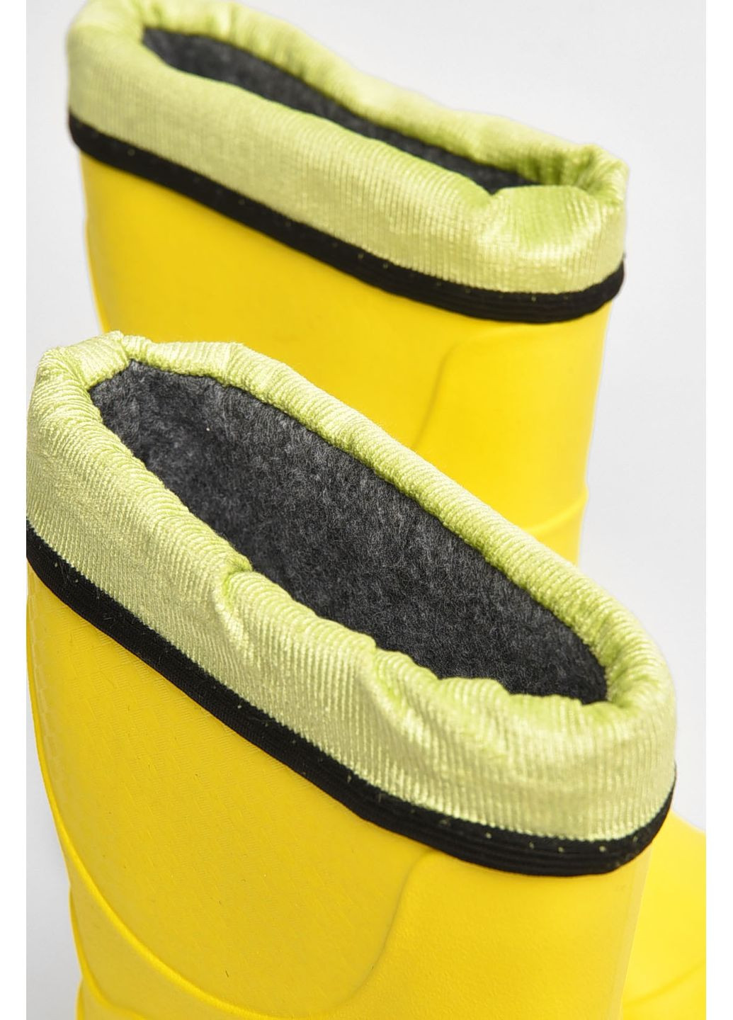 Осенние сапоги пена детские для подростка желтого цвета со сьемным носком Let's Shop