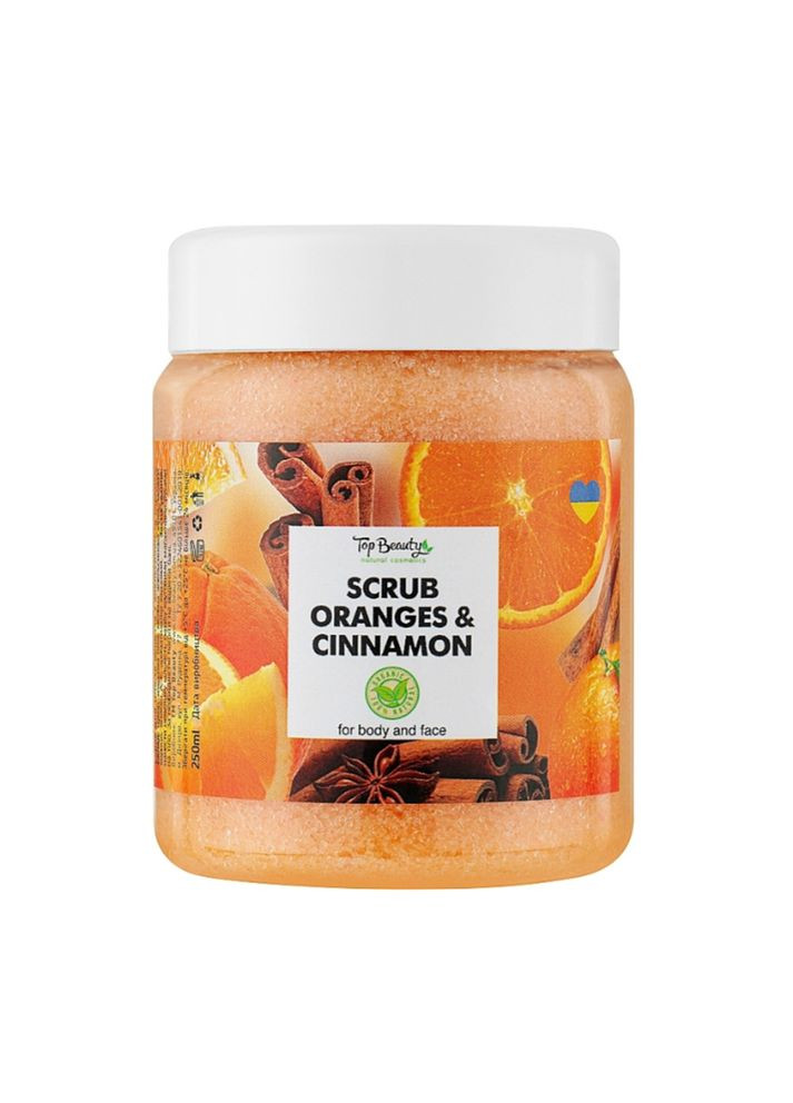 Скраб для тела и лица Апельсин-Корица Scrub Oranges&Cinnamon 250 мл (4820169180278) Top Beauty (349754827)