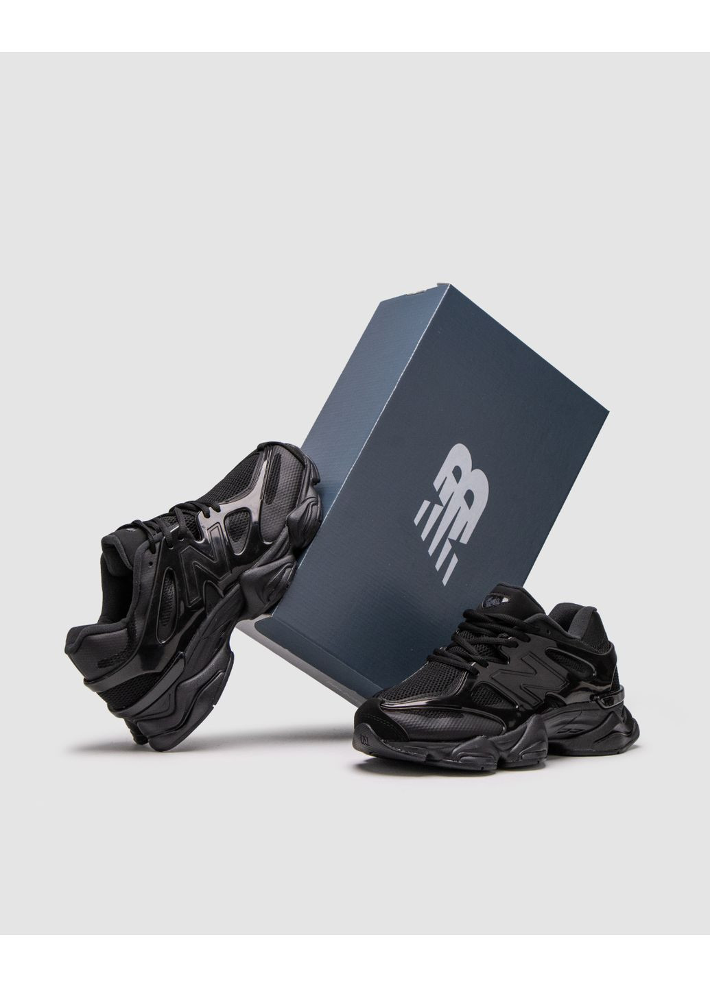 КРОССОВКИ ЖЕНСКИЕ NEW BALANCE 9060 BLACK\BLACK НЬЮ БЕЛАНС 9060 No Brand чёрные демисезоны (367171570)