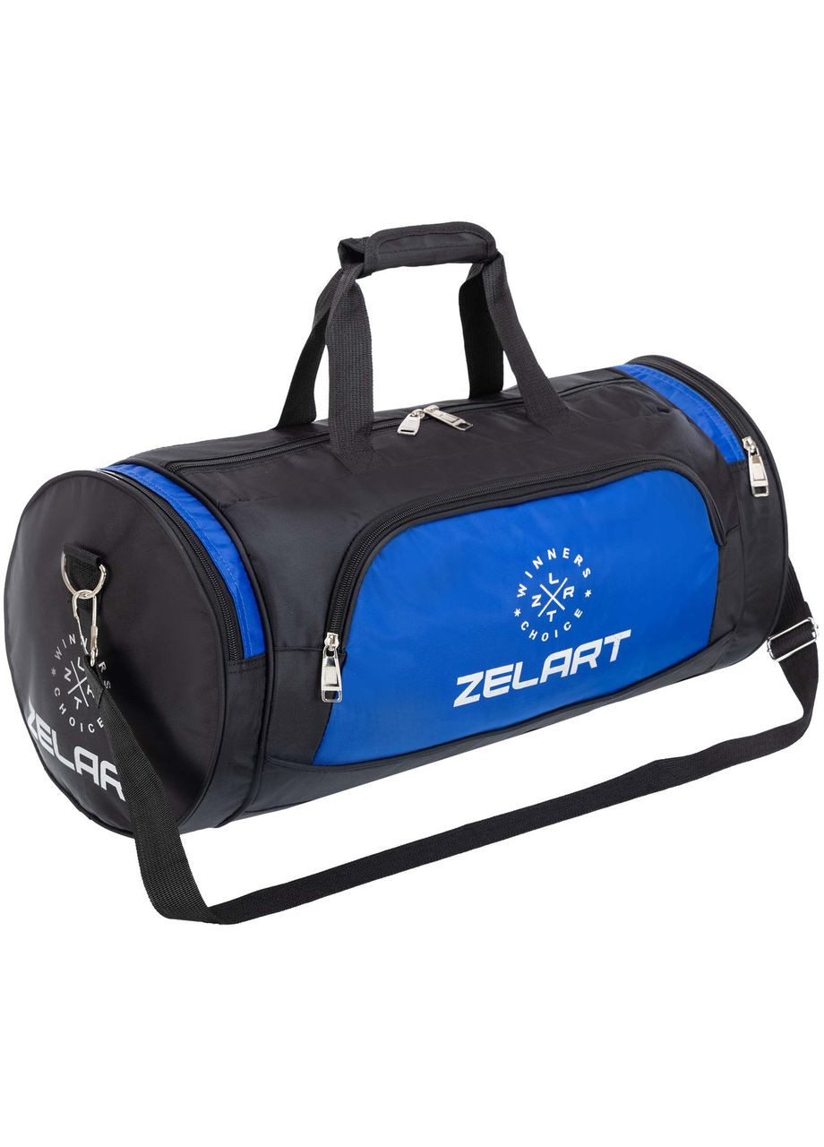 Сумка спортивна Бочонок GA-9787 (поліестер, розмір 55х28х28см, синій) Zelart (361437274)